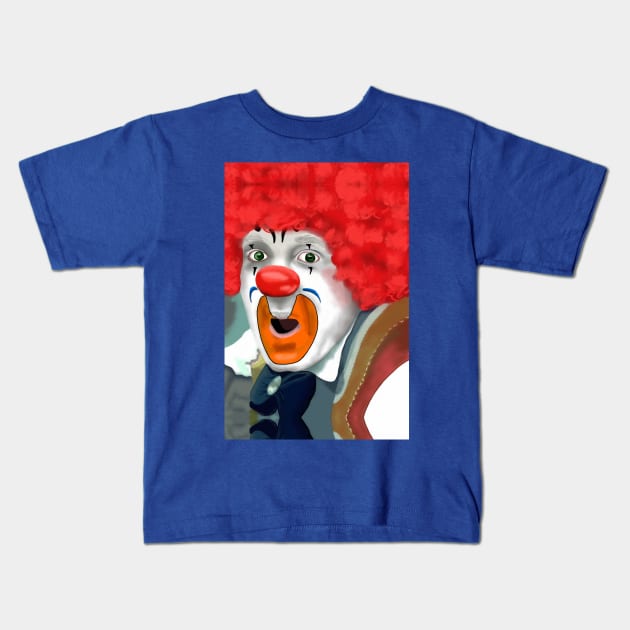 Surprised Clown Kids T-Shirt by 2HivelysArt